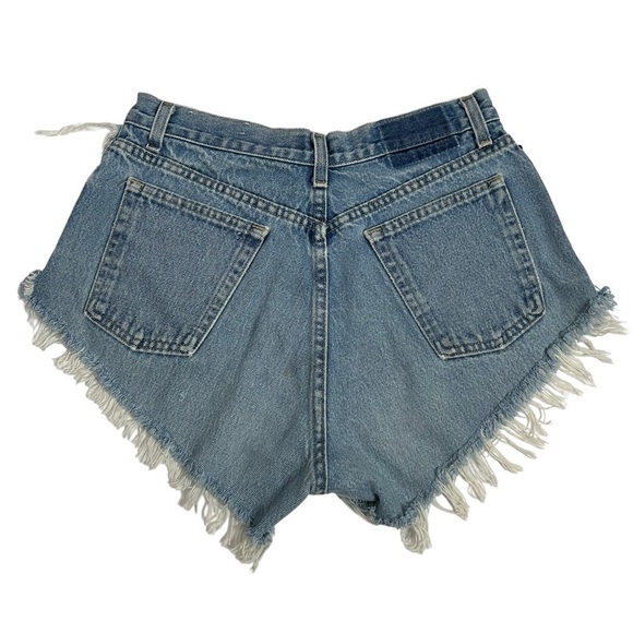 Coal N Terry Marvel Comic Print Frayed Hem Denim Shorts NWT - Picture 2 of 13